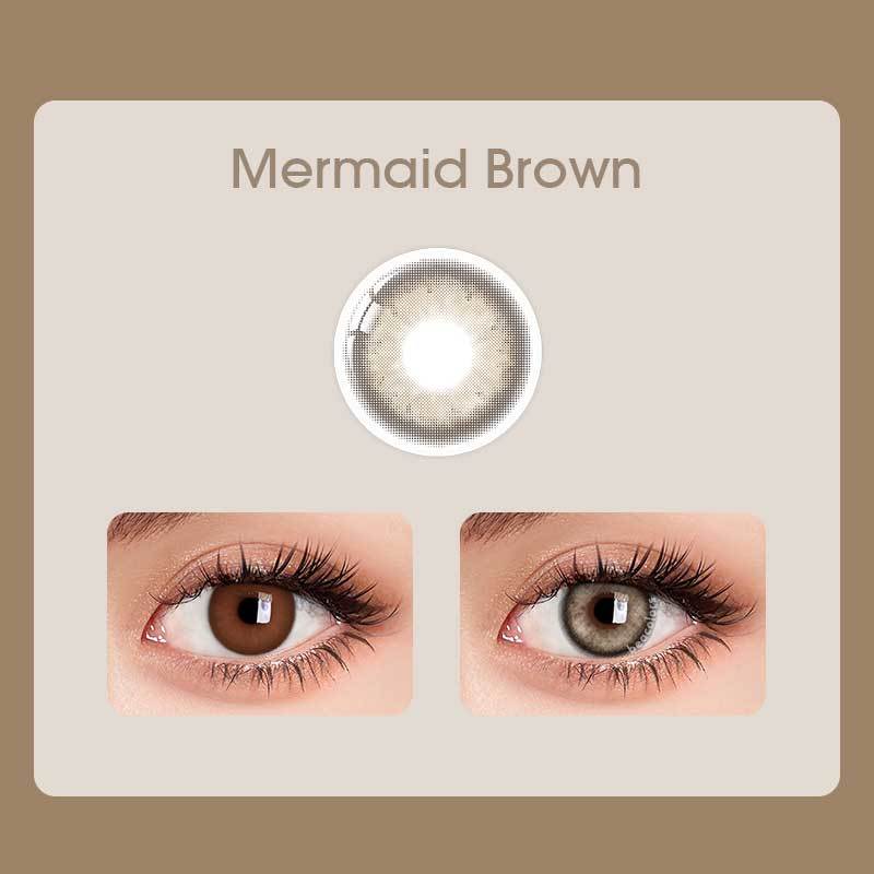 Mermaid Brown Prescription Colored Contact Lenses