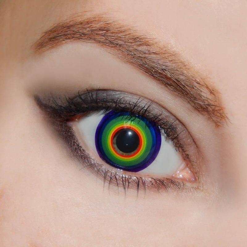 Circle Rainbow Cosplay Contact Lenses | 1 Year