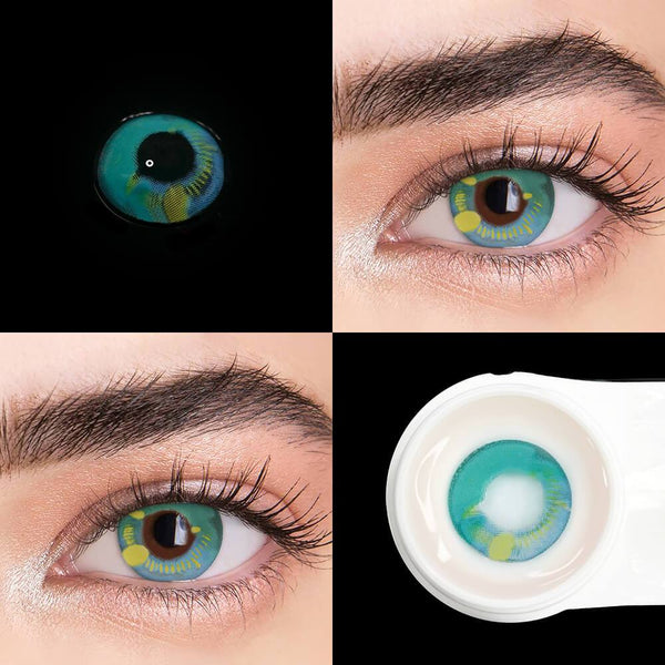 [US Warehouse] Anime Green Cosplay Contact Lenses | 1 Year