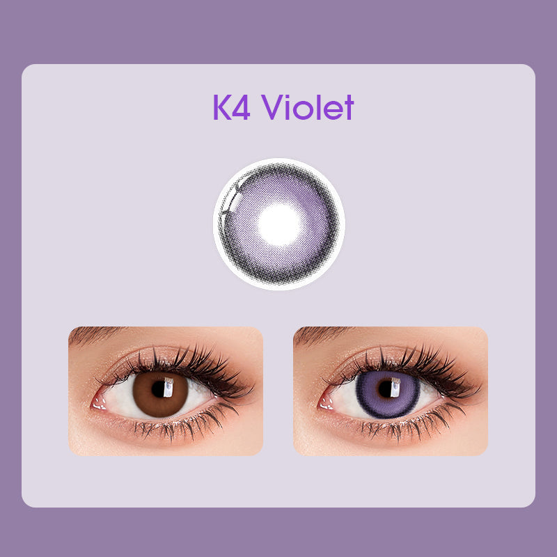 [New] K4 Violet Colored Contact Lenses