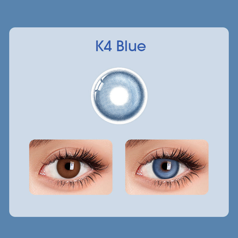 K4 Blue Prescription Contact Lenses | 1 Year