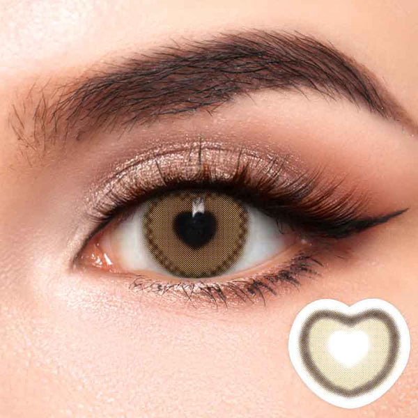 [New] Heart Eyes Brown Cosplay Contact Lenses