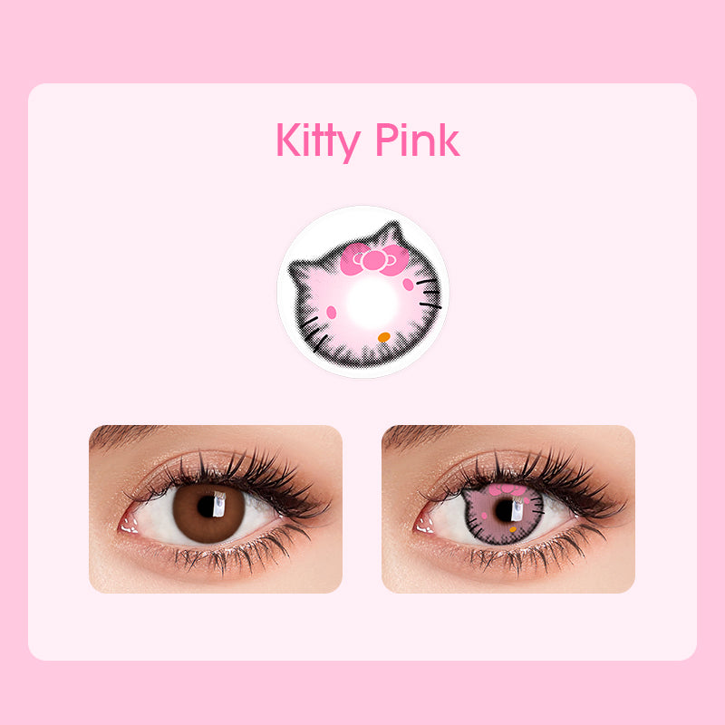 [New] Kitty Pink Cosplay Colored Contact Lenses