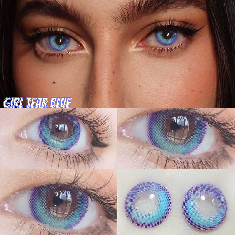 [New] Girl Tears Brown Contact Lenses | 1 Year