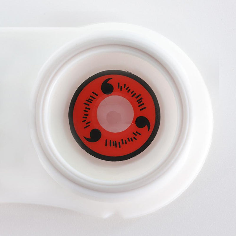 [US Warehouse] Red Sasuke Sharingan Cosplay Contact Lenses | 1 Year