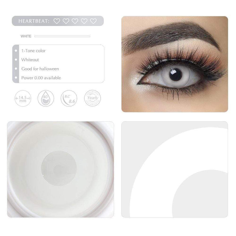 [US Warehouse] Whiteout Halloween Cosplay Contact Lenses | 1 Year